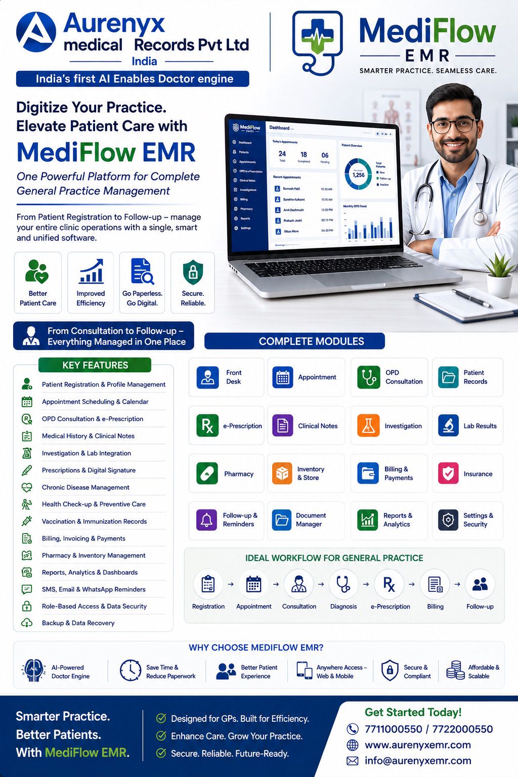MediFlow EMR official product profile